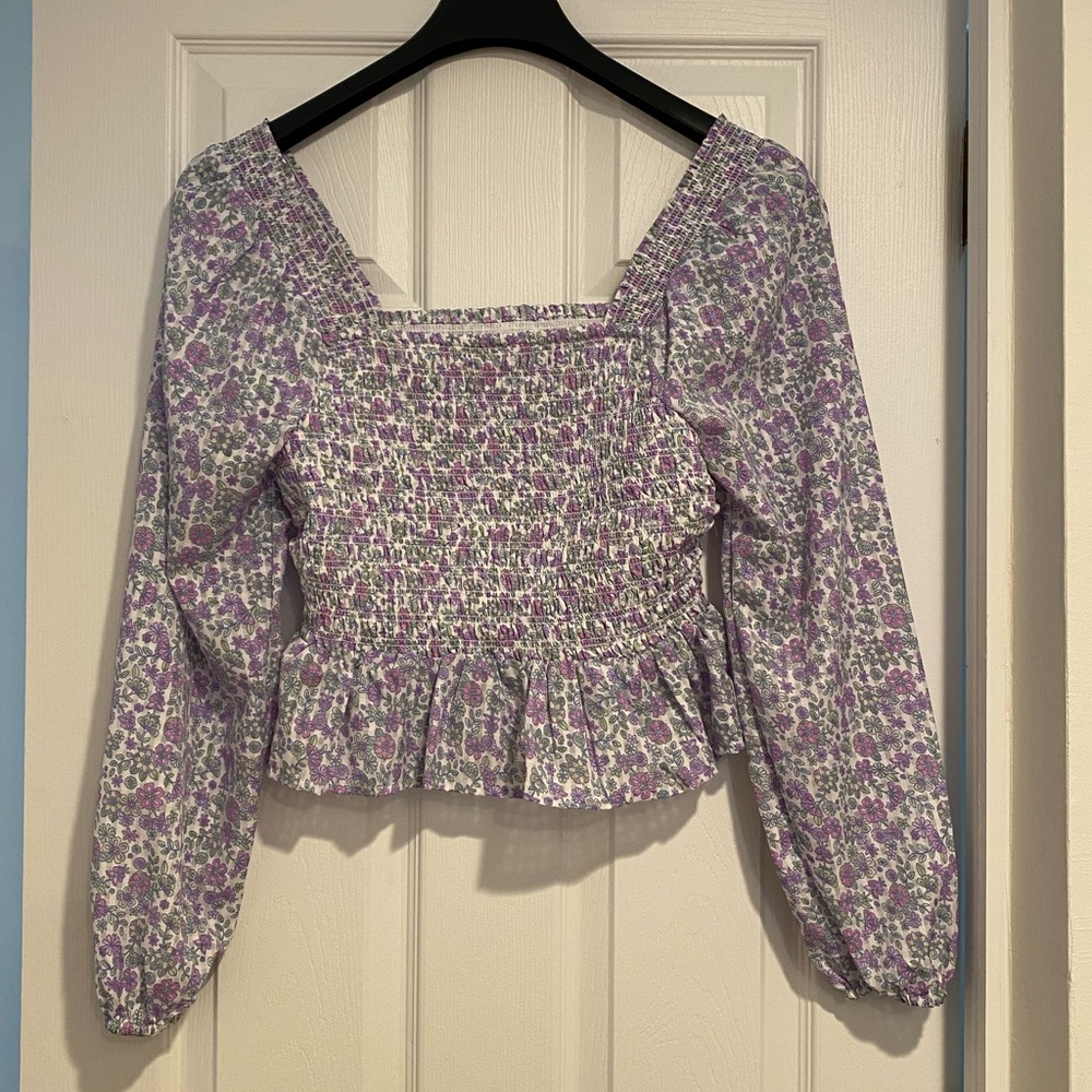 Purple Floral Top